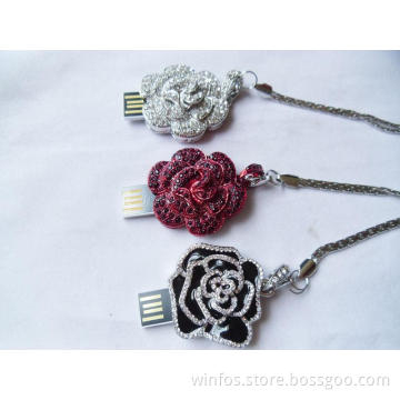 Colorful Crystal Flower USB, Customized USB